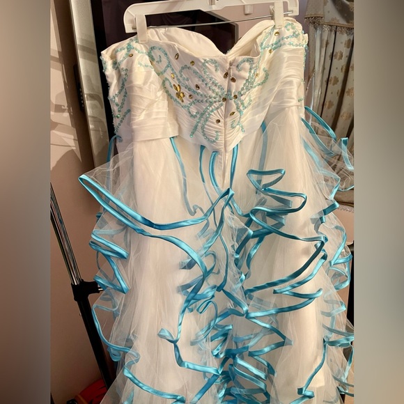 Custom Made Plus Size 28/30 Formal High Low Rhinestones Sequin Fun Fashion Prom - Picture 2 of 7